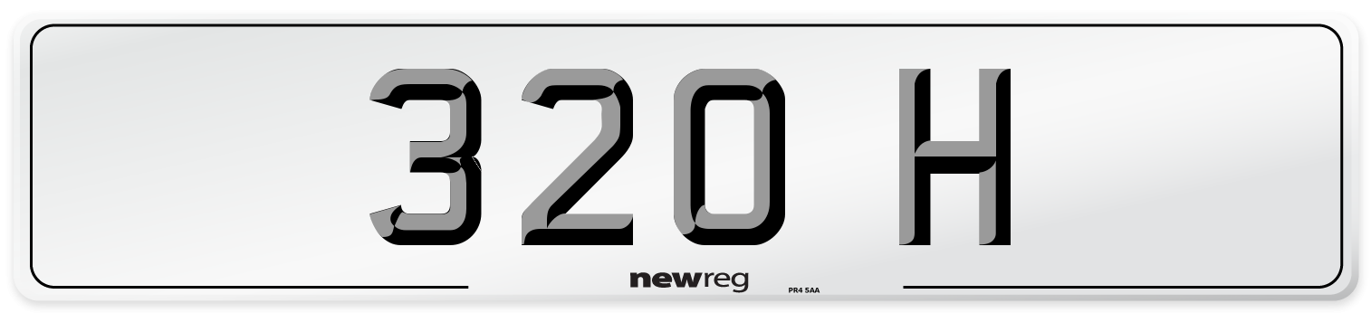 320 H Number Plate from New Reg